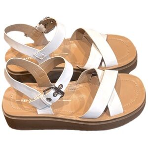 BRAND NEW! Size 9 2in REPORT White Platform Sandals